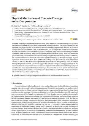 Physical Mechanism of Concrete Damage Under Compression