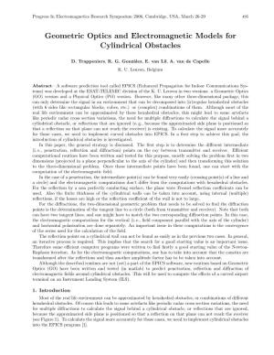 Geometric Optics and Electromagnetic Models for Cylindrical Obstacles