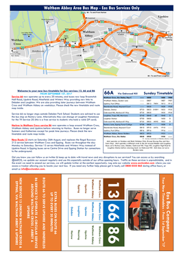Waltham Abbey Area Bus Map - Eos Bus Services Only