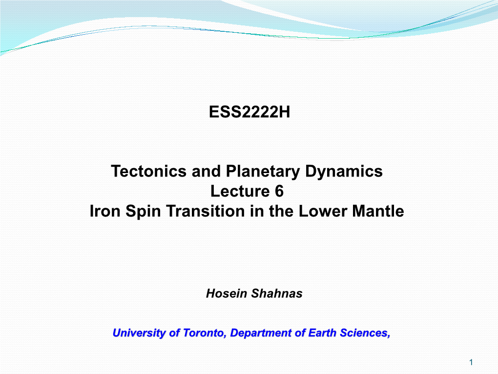 Spin Transition in the Lower Mantle