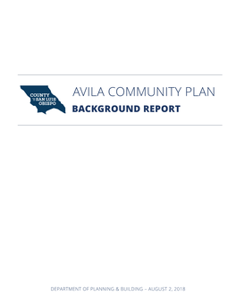 Avila Community Plan Background Report