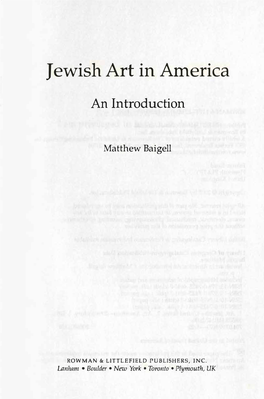 Jewish Art in America