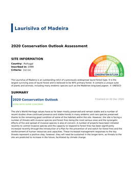 2020 Conservation Outlook Assessment