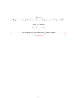 Xmlscore: Representación Gráfica Y Reproducción De Partituras En