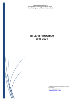 Title Vi Program Updated
