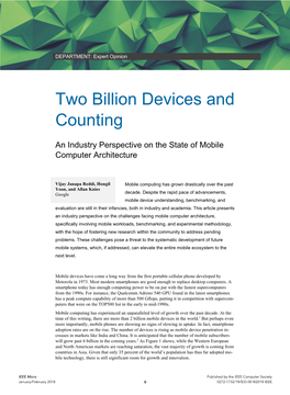 Two Billion Devices and Counting