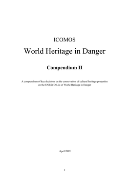 World Heritage in Danger