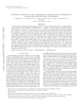 Fine-Structure Feii and Siii Absorption in the Spectrum of GRB 051111