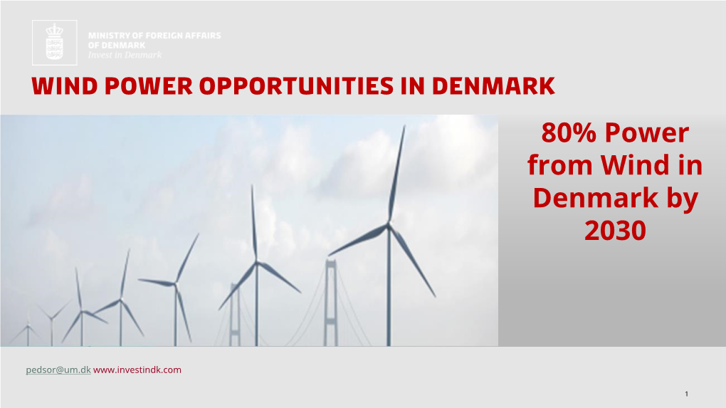 80% Power from Wind in Denmark by 2030