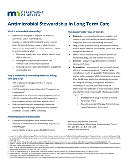 Antimicrobial Stewardship in Long-Term Care (PDF)
