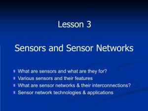 Sensors and Sensor Networks