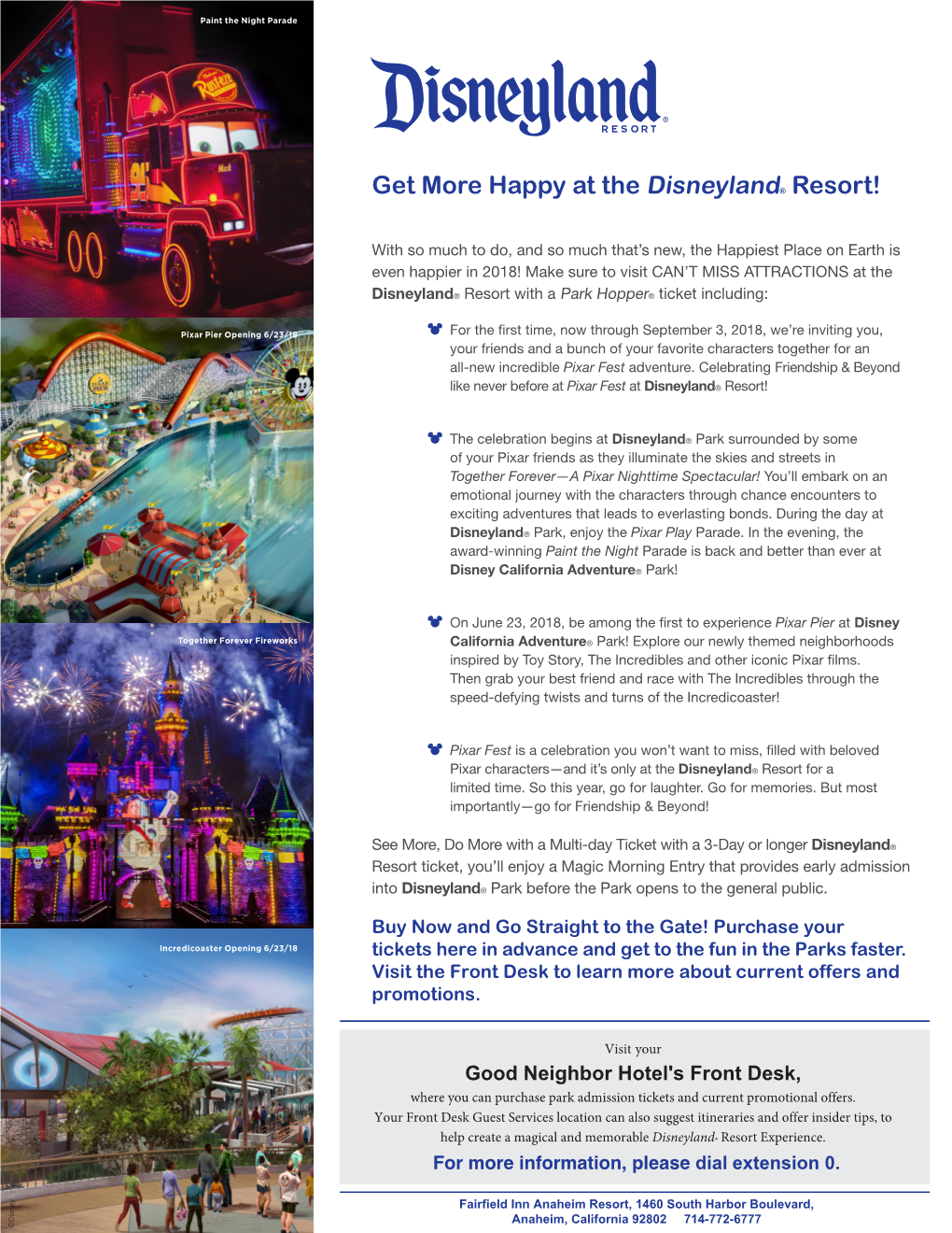 Upcoming Disneyland® Attractions (PDF)