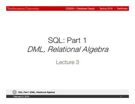 DML, Relational Algebra
