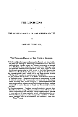 Cherokee Nation Vs. the State of Georgia, The, 30 US