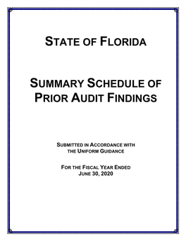 Summary Schedule of Prior Audit Findings