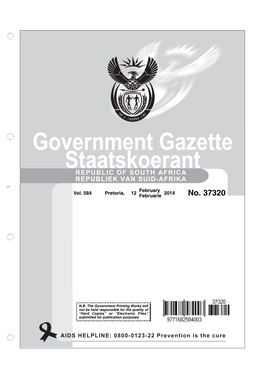 National Gazette No 37320 of 12-February-2014, Volume