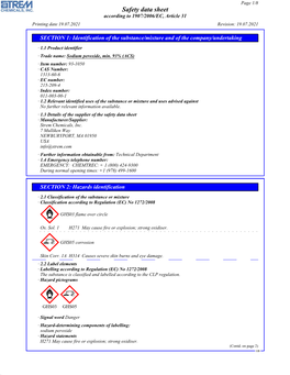 Data Sheet According to 1907/2006/EC, Article 31 Printing Date 19.07.2021 Revision: 19.07.2021