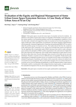 Evaluation of the Equity and Regional Management of Some Urban Green Space Ecosystem Services: a Case Study of Main Urban Area of Xi’An City