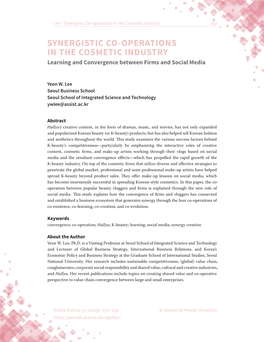 Synergistic Co-Operations in the Cosmetic Industry 237