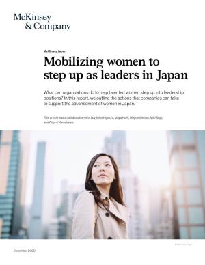Mobilizing Women to Step up As Leaders in Japan