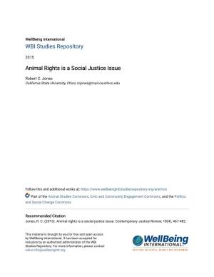 Animal Rights Is a Social Justice Issue
