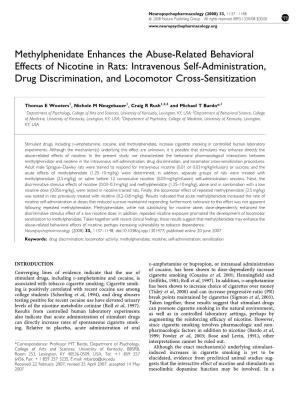 Intravenous Self-Administration, Drug Discrimination, and Locomotor Cross-Sensitization