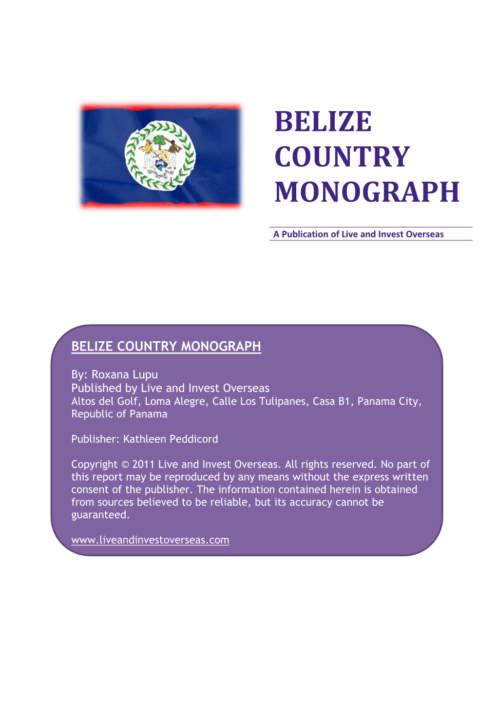 Belize Country Monograph