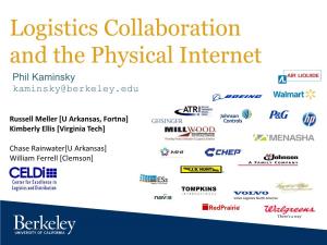 Logistics Collaboration and the Physical Internet Phil Kaminsky Kaminsky@Berkeley.Edu