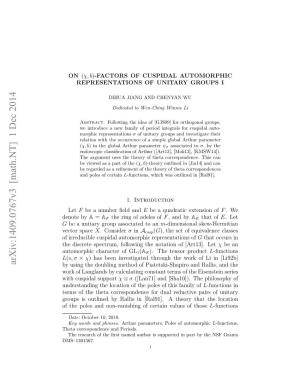 On $(\Chi, B) $-Factors of Cuspidal Automorphic Representations Of