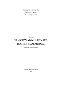 San Giovanni in Fonte : Doctrine and Ritual