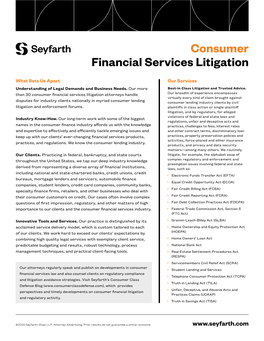 Consumer Financial Services Litigation