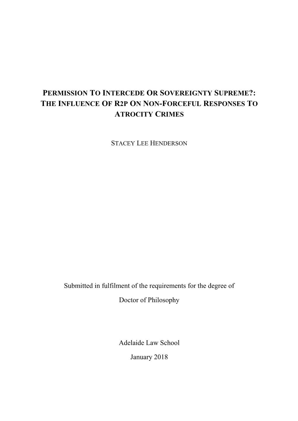 The Influence of R2p on Non-Forceful Responses to Atrocity Crimes