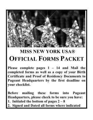 Official Forms Packet