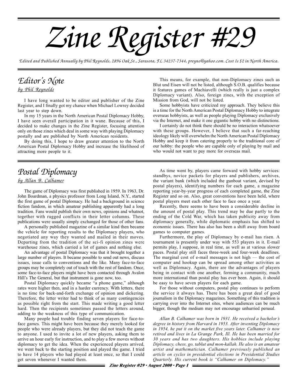 List of US Zines (PDF)