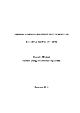 Sakhalin Indigenous Minorities Development Plan
