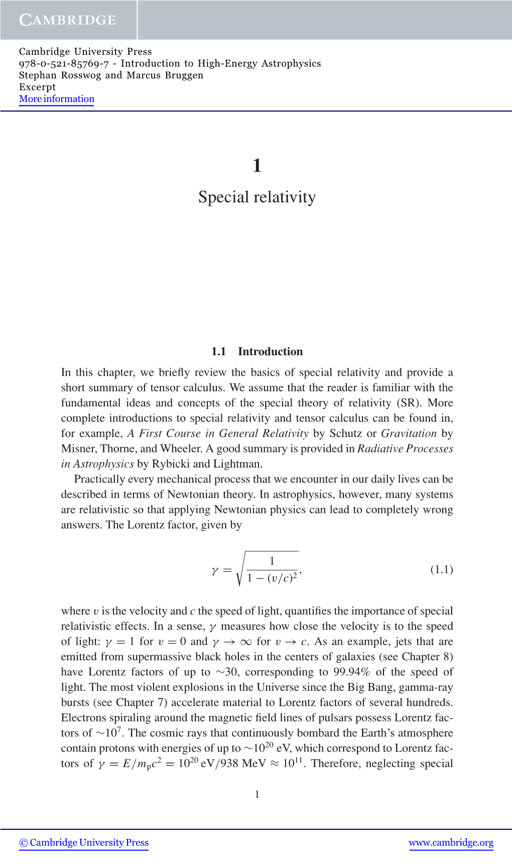 Special Relativity