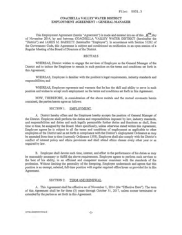 Employment Agreement - General Manager