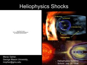 Heliophysics Shocks