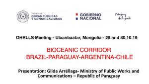 Bioceanic Corridor Brazil-Paraguay-Argentina-Chile
