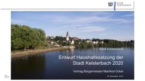Entwurf Haushaltssatzung Der Stadt Kelsterbach 2020