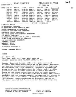 Unclassified Released in Part B3, Nsa50 Unclassified