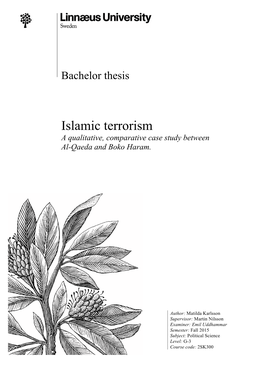 Islamic Terrorism a Qualitative, Comparative Case Study Between Al-Qaeda and Boko Haram