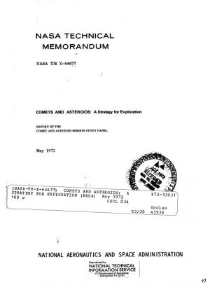 Nasa Technical Memorandum .1