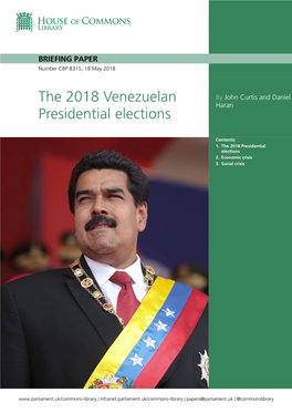 The 2018 Venezuelan Presidential Elections
