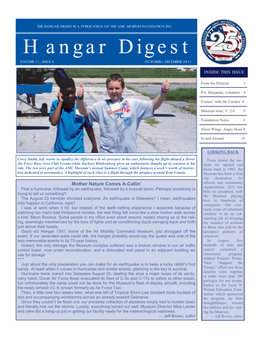 Hangar Digest Is a Publication of Th E Amc Museum Foundation Inc
