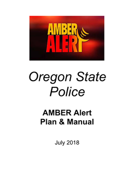 AMBER Alert Plan & Manual