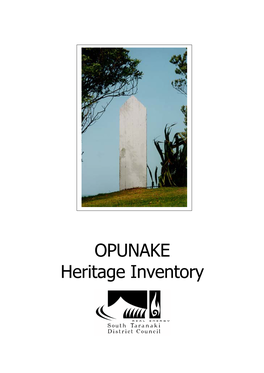 OPUNAKE Heritage Inventory