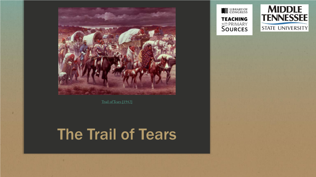 The Trail of Tears Bell-Ringer