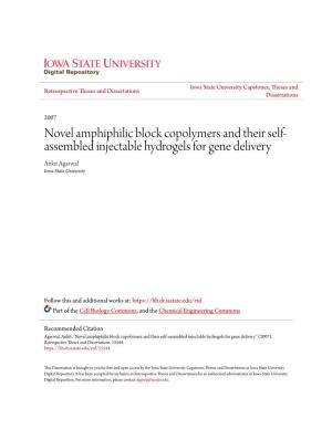 Novel Amphiphilic Block Copolymers and Their Self-Assembled Injectable Hydrogels for Gene Delivery" (2007)