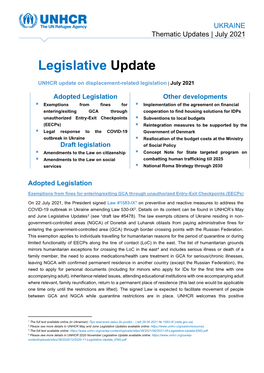 Legislative Update